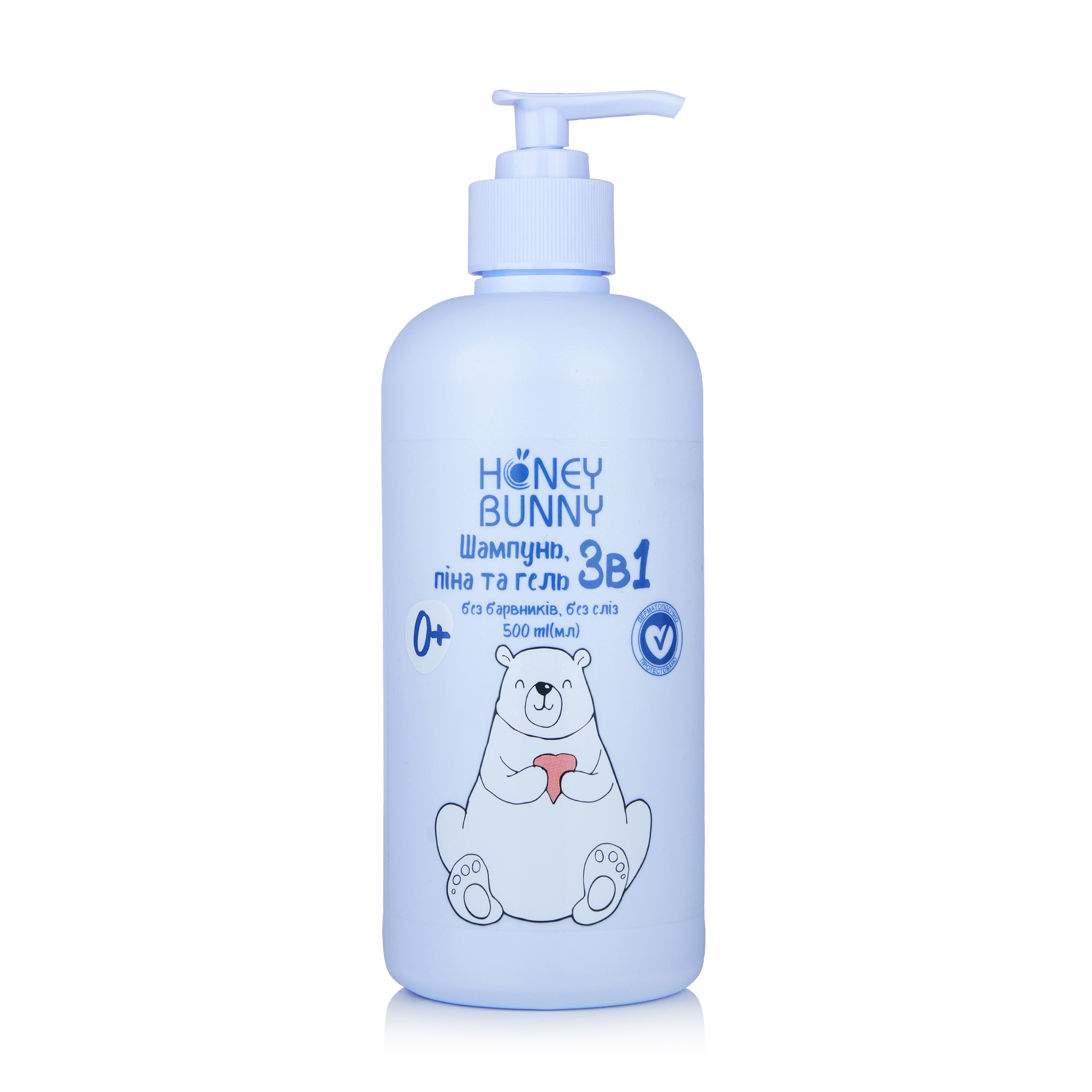 Шампунь, піна та гель 3 в 1 для купання Honey Bunny, 500 мл
